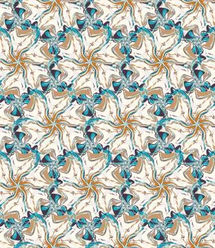 Mid Century Modern Vintage Pattern Background. Flower Masculine Shirt Graphic イラスト素材