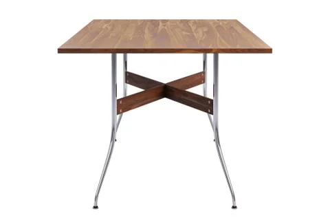 Mid century rectangular dinning table. 3d render Stock Illustration