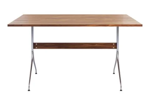 Mid century rectangular work table. 3d render Stock Illustration