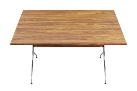 Mid century rectangular work table. 3d render Stock Illustration