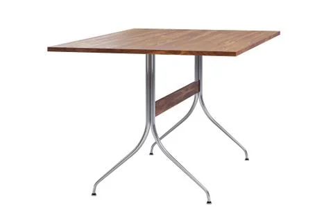 Mid century rectangular work table. 3d render Stock Illustration