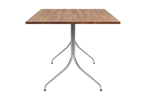 Mid century rectangular work table. 3d render Stock Illustration