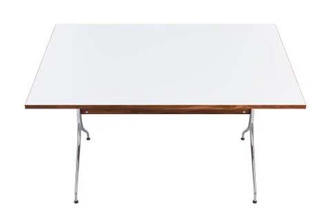 Mid century rectangular work table. 3d render Stock Illustration