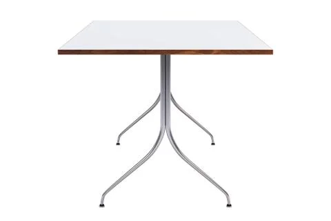 Mid century rectangular work table. 3d render Stock Illustration
