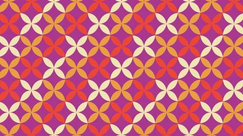 Mid-century red wave background Stock Illustration
