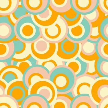 Mid Century retro vintage Pattern 70s Illustrazione stock
