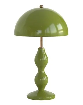 Mid century table lamp isolated on a white background Stock Illustration