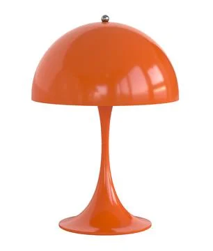 Mid century table lamp isolated on a white background Stock Illustration