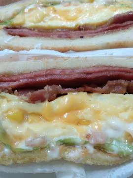 Mid-cut portion of a sandwich Stock Photos