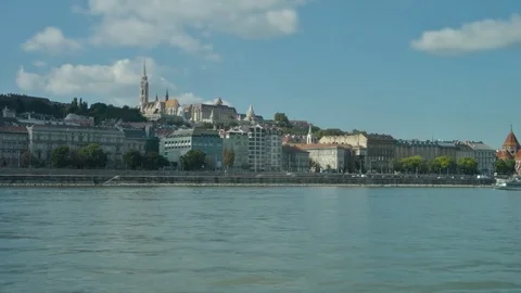 Mid day time lapse of the Danube River in Budapest, Hungary Stock Footage 70794492