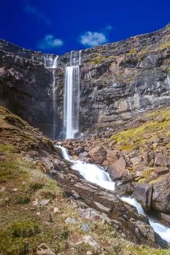 Mid-day waterfall Stock Photos