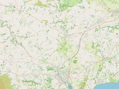 Mid Devon, England - Great Britain. Open Street Map Stock Illustration