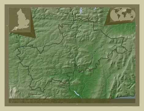 Mid Devon, England - Great Britain. Wiki. Major cities 스톡 일러스트