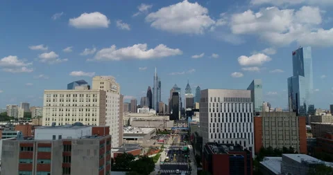 Mid-rises in downtown Philadelphia Stock Footage 149448136