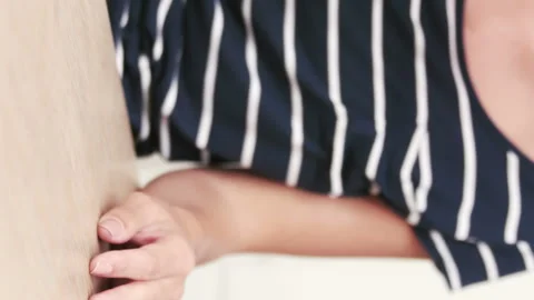 Mid section of a woman drinking red wine Stock Footage 301752359