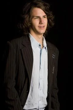 Mid-sentence Stockfoto's