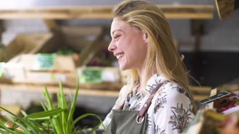 Mid-shot front view of diverse group of coworkers exchanging ideas and Video stock 278015298