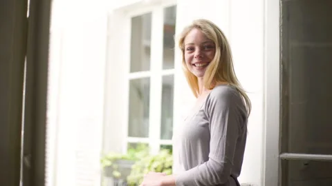 Mid-shot front view of diverse group of coworkers exchanging ideas and Stock Footage 278015443