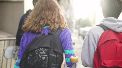 Mid-shot front view of diverse group of coworkers exchanging ideas and Stock Footage 278015541