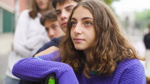 Mid-shot front view of diverse group of coworkers exchanging ideas and Stock Footage 278015805