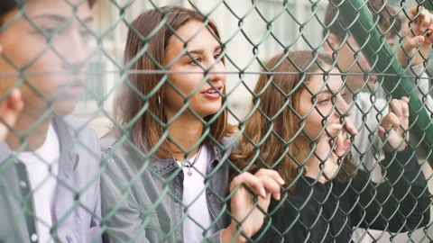 Mid-shot front view of diverse group of coworkers exchanging ideas and Stock Footage 278016042