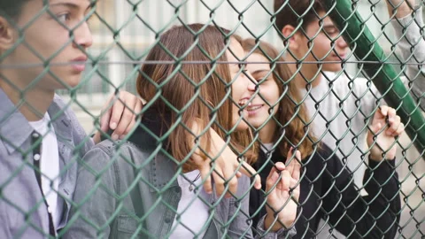 Mid-shot front view of diverse group of coworkers exchanging ideas and Stock Footage 278016055