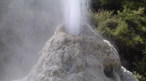 Mid shot geyser erupting Stock Footage 2525167