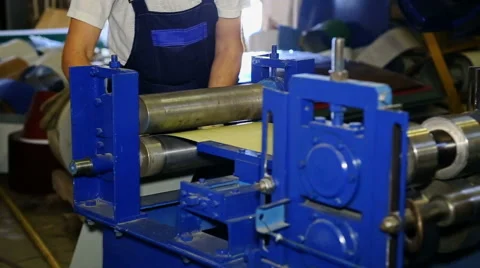 Mid shot heavy factory machine tool at work Stock Footage 67095165