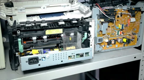 Mid shot Old break Electronics Stock Footage 65512983