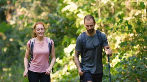 Mid-shot side view of relaxed group of coworkers going over details of marketing Video stock 278024038