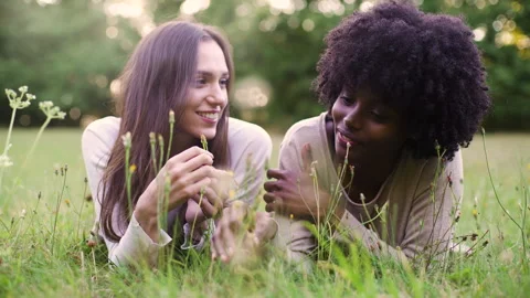 Mid-shot side view of relaxed group of coworkers going over details of marketing Stock Footage 278026307