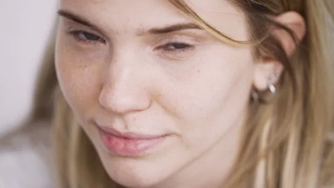 Mid-shot side view of unrecognizable woman's hands touching laptop's touchpad Stock Footage 277984498