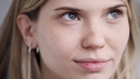 Mid-shot side view of unrecognizable woman's hands touching laptop's touchpad Stock Footage 277984508