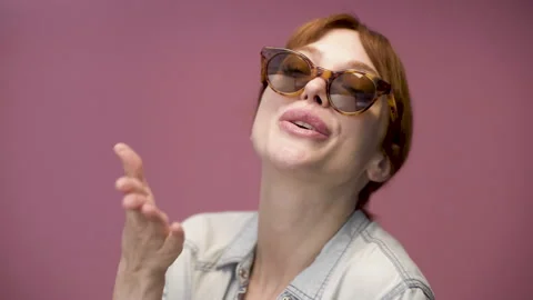 Mid-shot side view of unrecognizable person's hands touching and tapping on Stock Footage 277985325