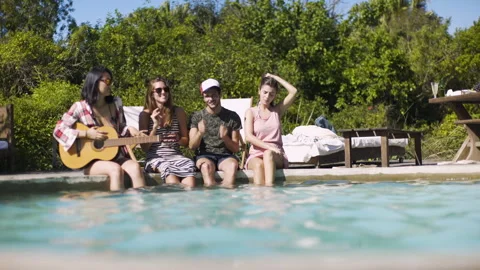 Mid-shot side view of unrecognizable person's hands touching and tapping on Stock Footage 277995246