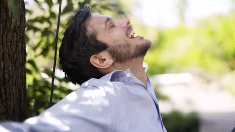 Mid-shot side view of unrecognizable person's hands touching and tapping on Stock Footage 277996780