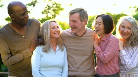 Mid-shot view of diverse group of coworkers sharing ideas for company project Stock Footage 278045525