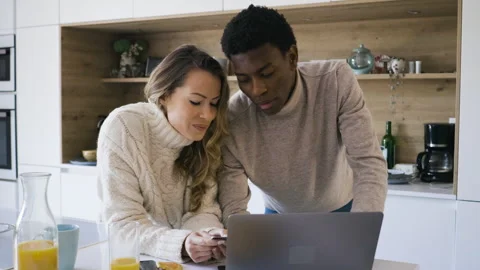 Mid-shot view of diverse group of coworkers sharing ideas for company project Stock Footage 278050310