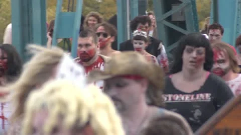 Mid Shotf General zombies Stock Footage 12608342