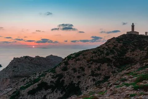 Mid summer sunset Foto stock