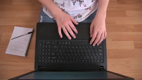 Mid Working From Home With Dog Stock Footage 138241308