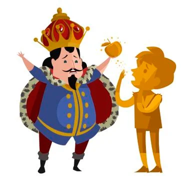 Midas king gold touch Stock Illustration