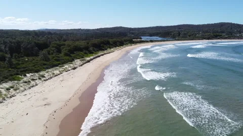 Midday flyover of Australian eastern coastline Video stock 134127874