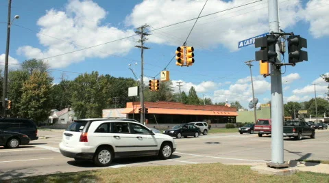 Midday traffic Stock Footage