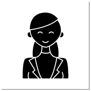 Middle adulthood glyph icon Stock Illustration
