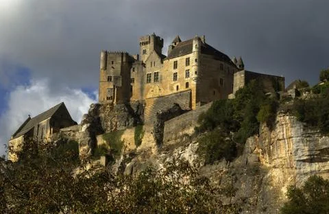 Middle age castle of Beynac Stock Photos