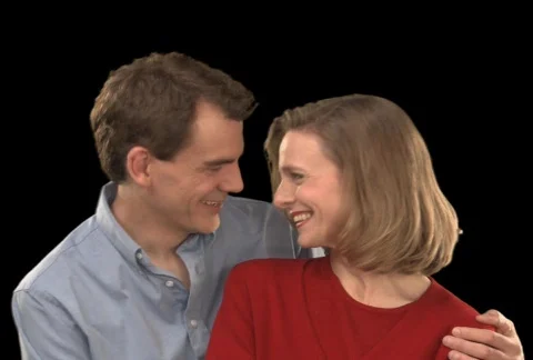 Middle Age Couple Smiling Stock Footage 754844