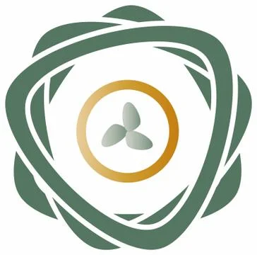 Middle age islamic sign with multiple rotated curved layers Stock-Illustration