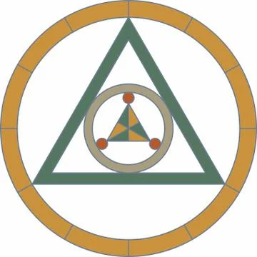Middle Age Islamic Sign with multiple layers Stock-Illustration