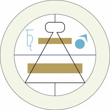Middle age line based sign Stock-Illustration